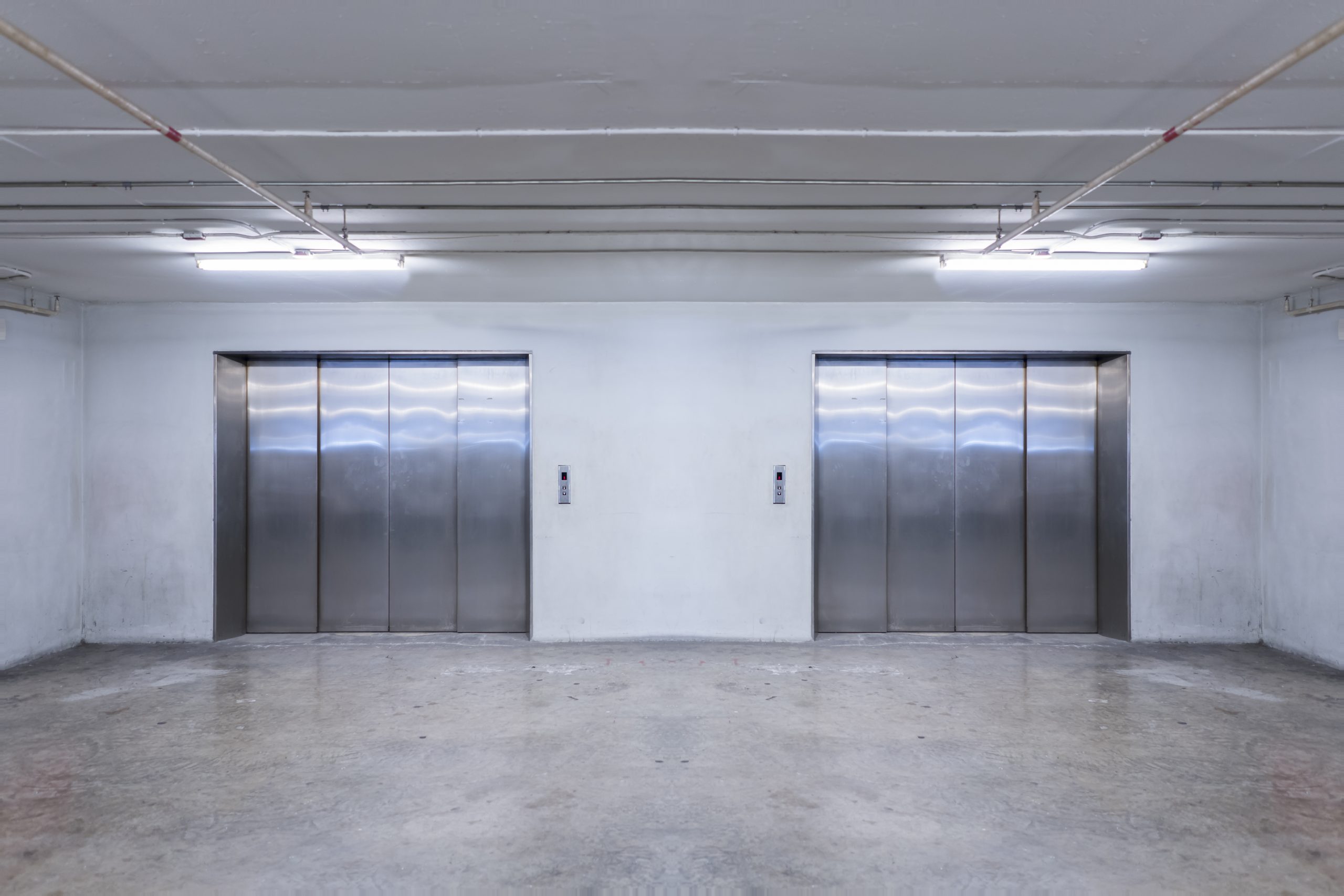 Two,Large,Freight,Elevators,In,Modern,Building.,Can,Be,Office,